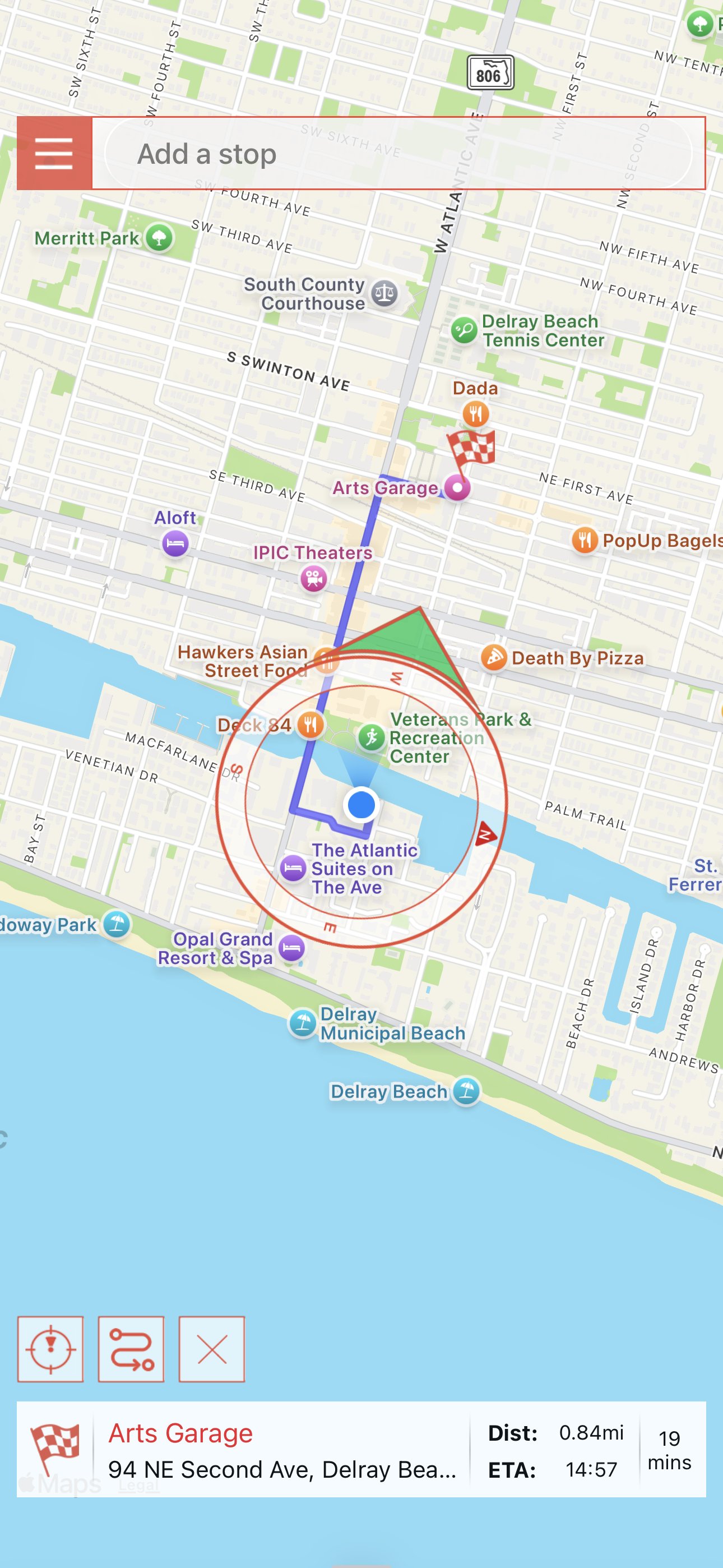 Strydr destination pointer navigation